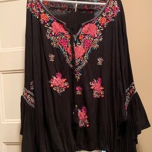 Free People embroidered top